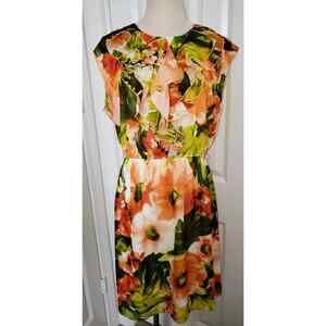 Soho Apparel Ltd. Tropical Floral Flowy Multicolor Spring Summer Dress Size 12